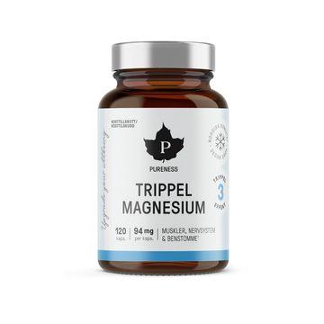 Trippel Magnesium kosttillskott med 120 kapslar