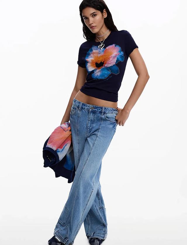 Desigual Ts_estocolmo Blå Marinblå T-shirt