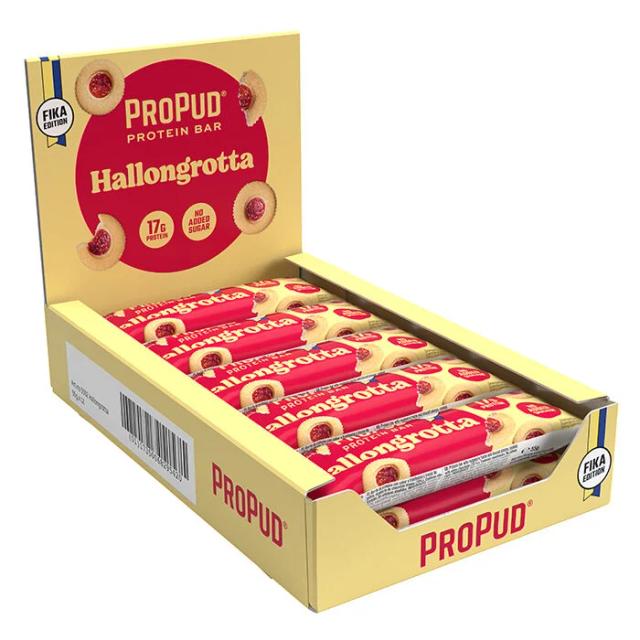 12-pack ProPud Proteinbar Hallongrotta 55 g