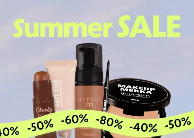 Sommarrea med upp till 80 % rabatt hos Makeup Mekka