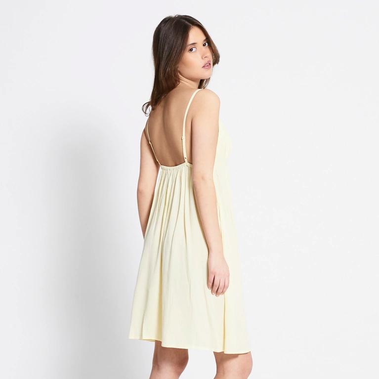 Charlene Crinkled V-Neck Midi Dress