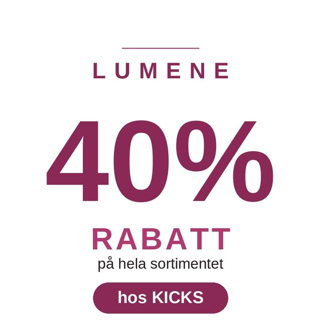 Få 40% rabatt på hela Lumene-sortimentet hos KICKS