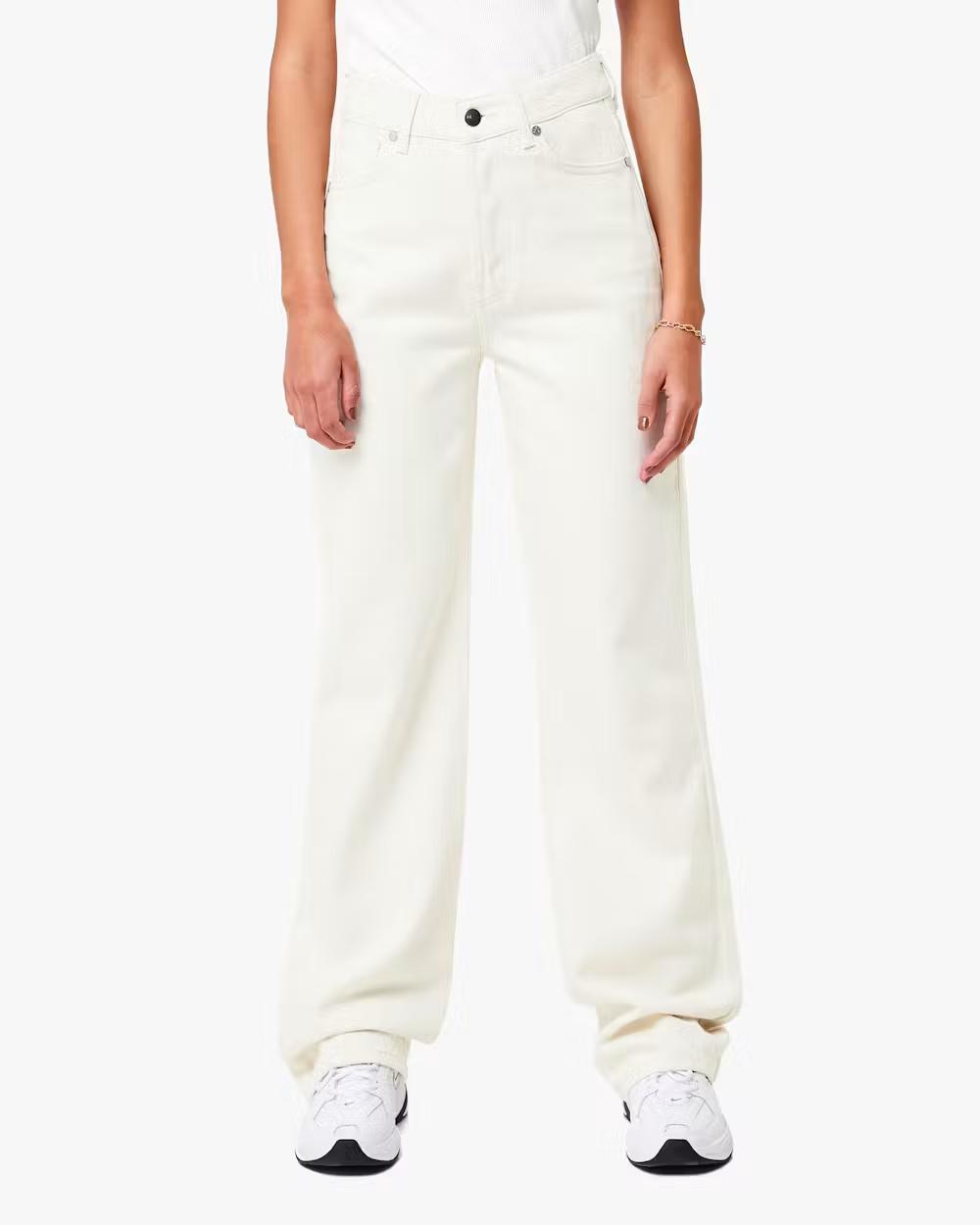 Never Denim Regular Wide Ecru Jeans
