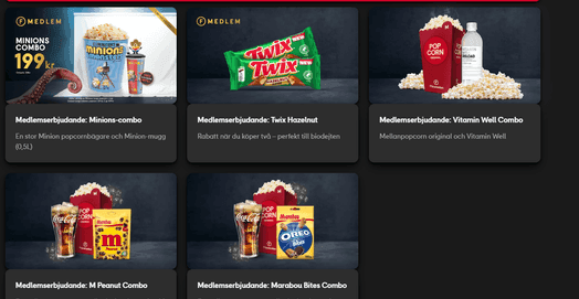 Erbjudanden hos Filmstaden just nu