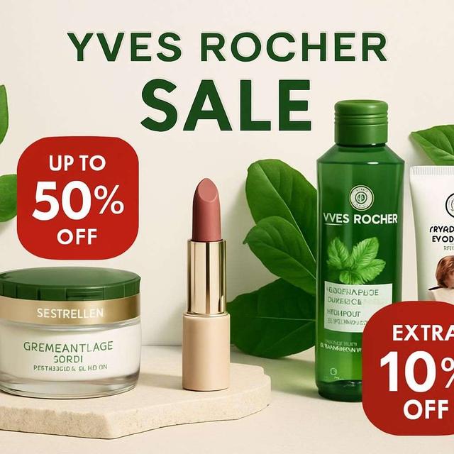 Upp till 50% på rean + 10% extra hos Yves Rocher