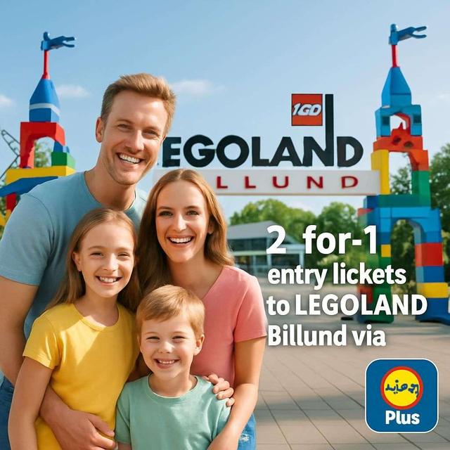 Legoland Billund: 2 för 1 på entrébiljetter (Lidl Plus)