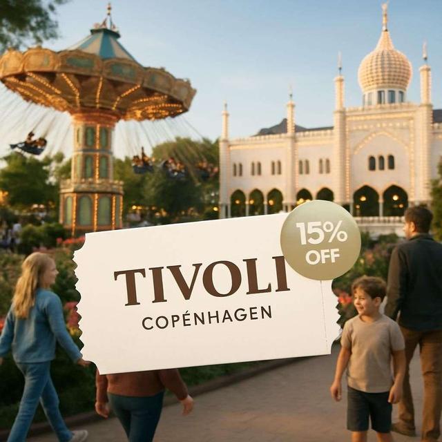 15% rabatt på entré till Tivoli Köpenhamn