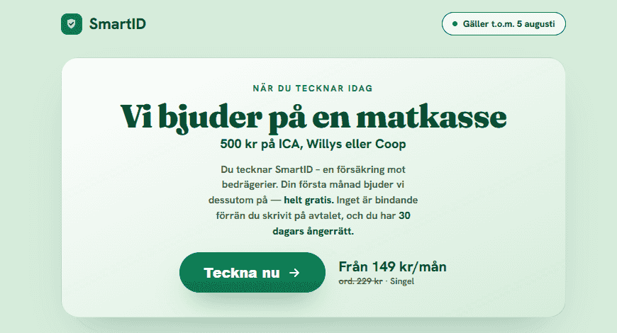 SmartID: Varningen kommer, ersättningen uteblir