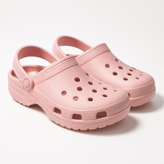Crocs Classic Pink Tweed Sandals