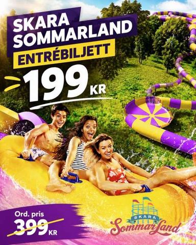 Skara Sommarland entrébiljett för bara 199 kr