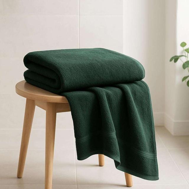 Duschhandduk Basic Frotté Mörkgrön 65x130 cm