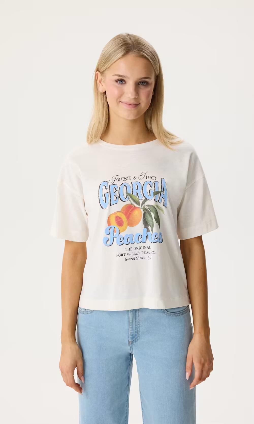 Off-white t-shirt med tryck för barn