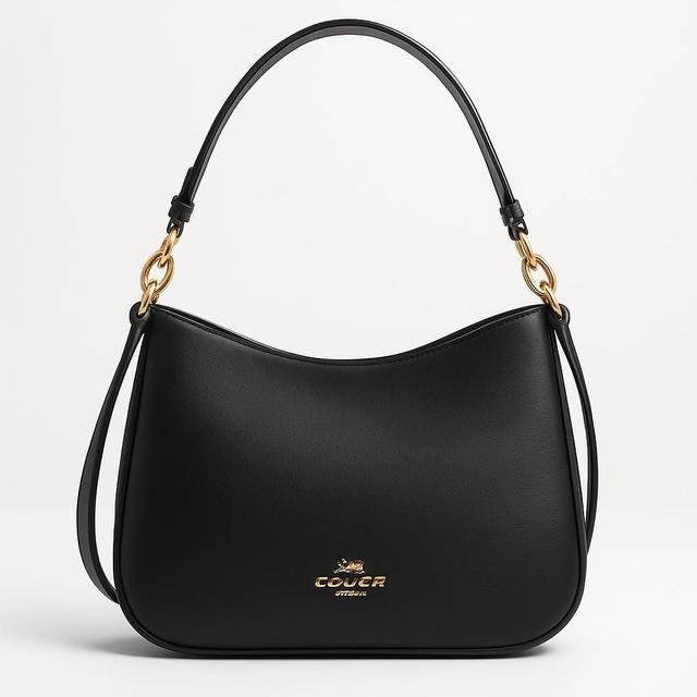 Coach Jonie Black Leather Shoulder Bag