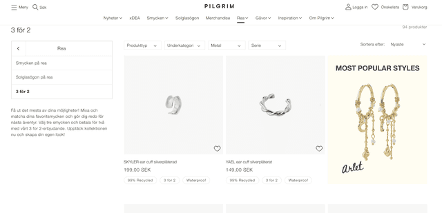 Pilgrim 3-for-2 Offer with Free Shipping