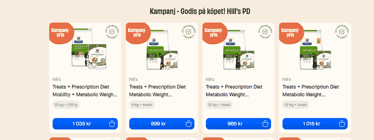 Kampanj: Hill's PD med gratis godis