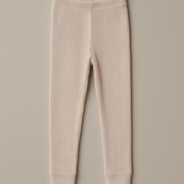 Ribbade leggings med hög komfort