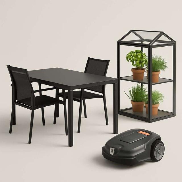 Billiga utemöbler, växthus & robotgräsklippare