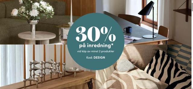 30 % rabatt på inredning hos Cervera vid köp av minst 2 produkter