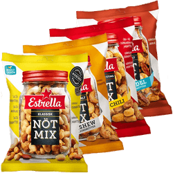 Skicka Estrella Nötsnacks via Mobila Presentkort för 40 kr