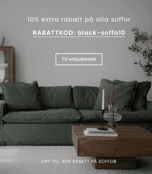 10% rabatt på din nya soffa hos SoffaDirekt