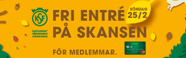 Fri entré på Skansen den 25/2 2024