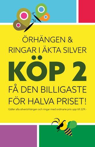 Silverörhängen & Ringar - Köp 2, Halva Priset