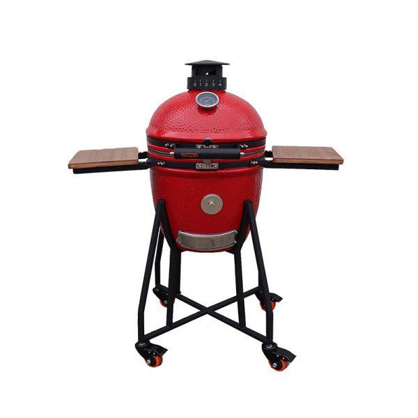 38 cm Röd Kamado Kolgrill & Rökare