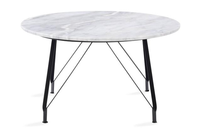 Titania Marmor Soffbord 80cm - Grå/Svart