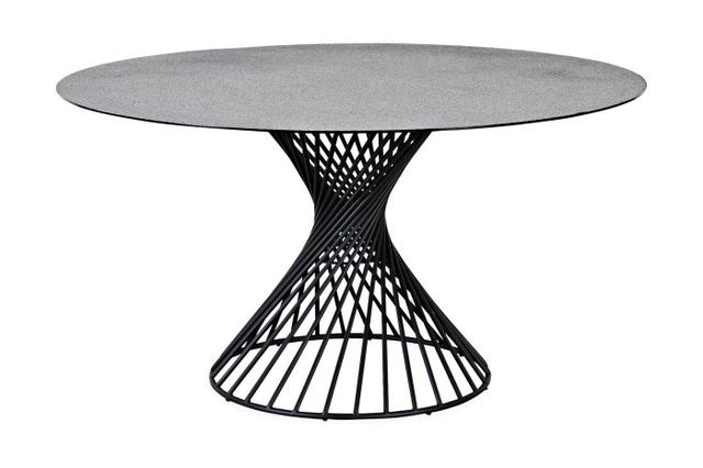 Elegant Jada Glas Matbord 140cm Grå