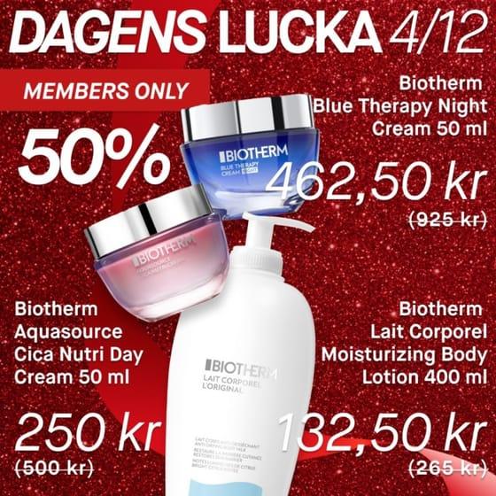 Kicks lucka 3, 50% på Biotherm