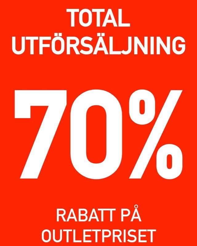 70 % rabatt på outletpriset – Premium Outlet i Löddeköpinge