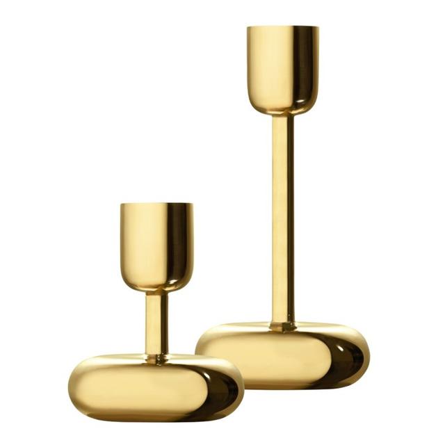 Iittala Nappula Ljusstake Mässing 2-pack