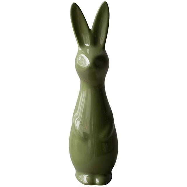 Glänsande Grön Svensk Kanindekoration 27cm