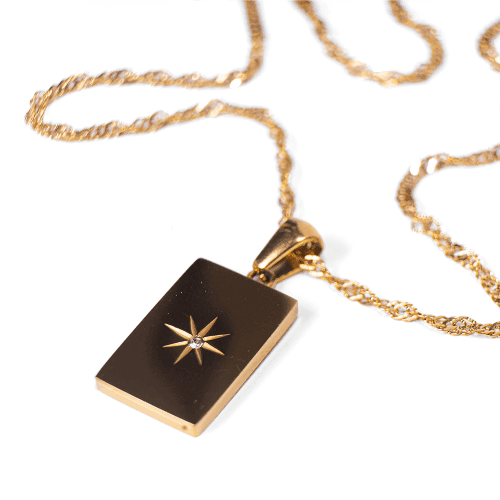 18K Gold Plated Golden Star Necklace