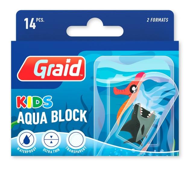 Graid Kids Aqua Block Vattentäta Plåster 14-pack