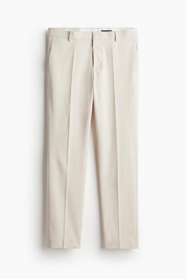 Slim Fit Kostymbyxa Herr i Ljusbeige