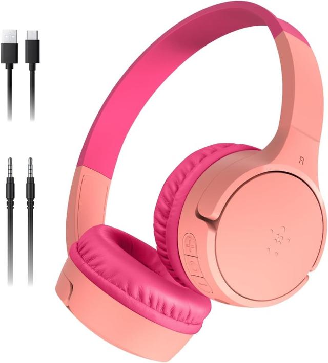 Belkin SoundForm Mini Barnhörlurar - Rosa