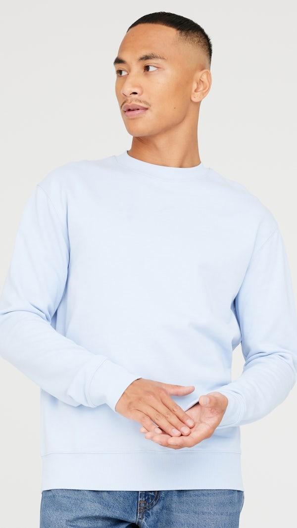 Stålblå herrtröja Crewneck Heavyweight (50% rabatt)