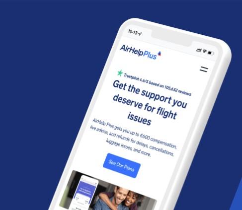 Få €5 rabatt när du köper AirHelp Plus Complete