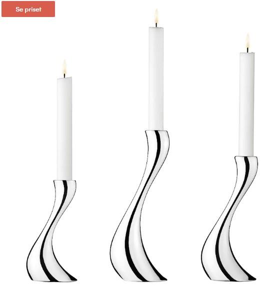 Georg Jensen Cobra Ljusstake 3-pack Rostfri - Cervera