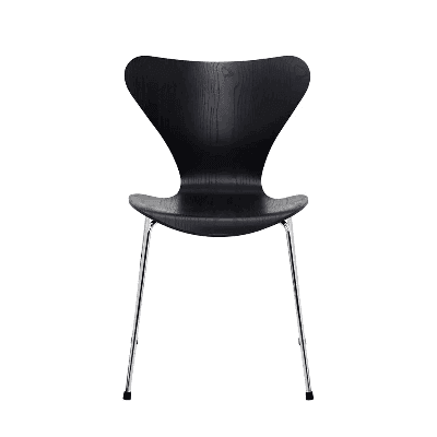 Fritz Hansen 3107 Sjuan Svart Ask/Krom