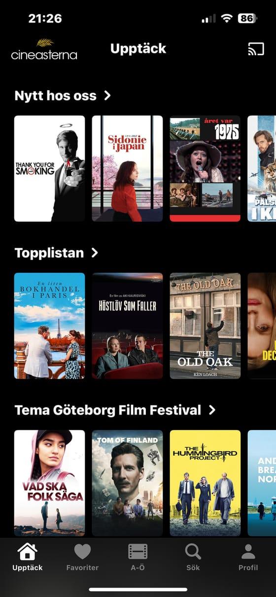 Streama film gratis med Cineasterna
