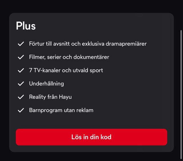 1 månad gratis med TV4 Play Plus