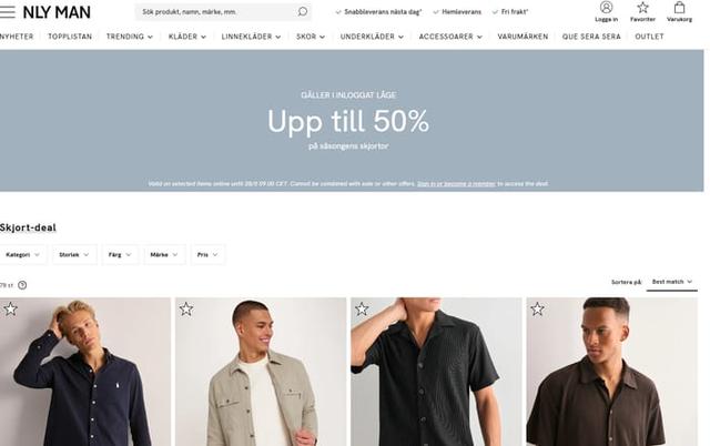 NLY MAN - Upp till 50% på säsongens skjortor