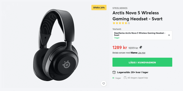 SteelSeries Arctis Nova 5 Wireless Headset - Black