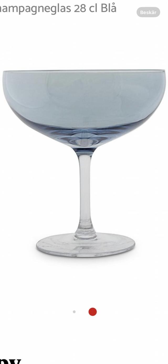 Champagneglas blå 61% rabatt