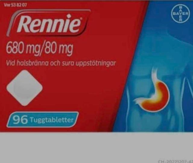 Rennie 680mg/80mg Chewable Tablets, 96 Count