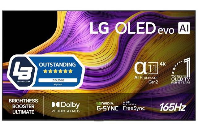 LG OLED65G54LW EVO G5 4K OLED-TV med Väggfäste