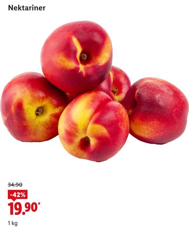Färska Söta Nektariner 1kg 19,90:-/st