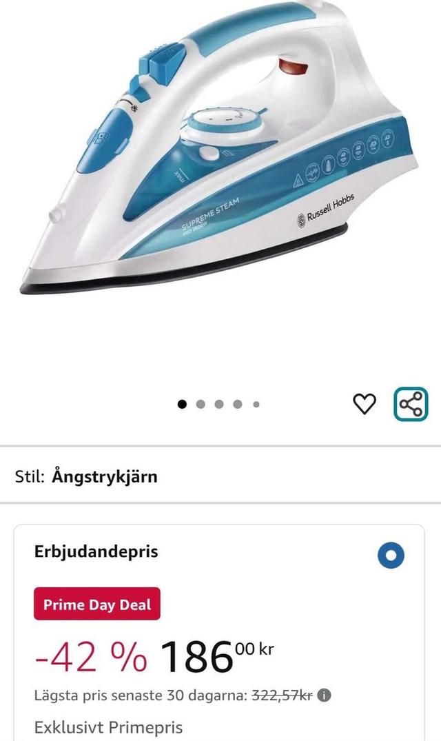 Russell Hobbs 2600W Strykjärn med Ångpuff